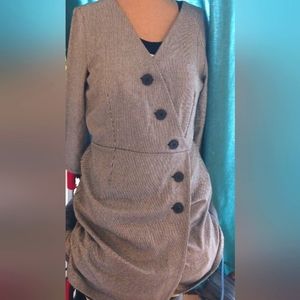 Swiss brand Tally Weijl long sleeve work dress NWT grey imported
